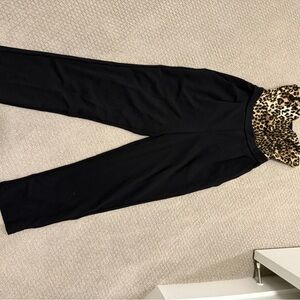 Express Animal Print and Black Jumpsuit